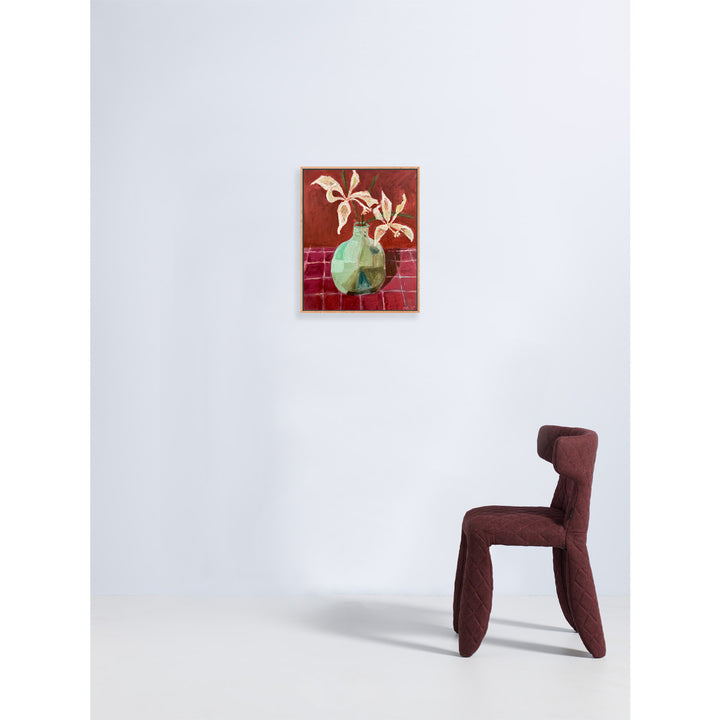 Gorgeous Iris on the Tiled Table