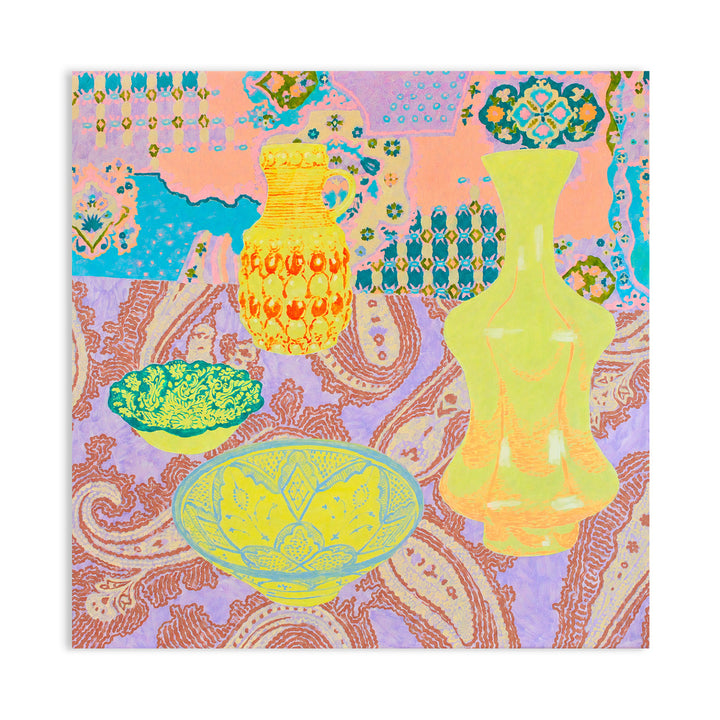 Four Yellow Vases