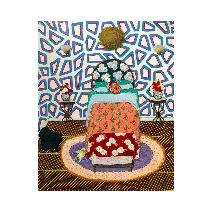 Blue chair and Floral