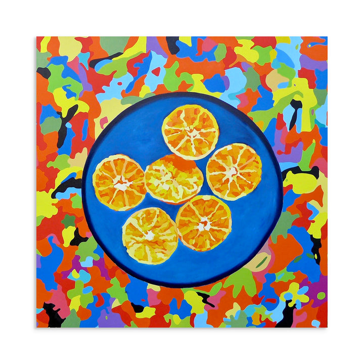 Les oranges sur la table du jardin