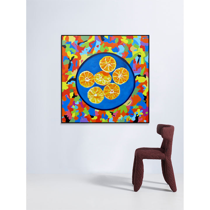 Les oranges sur la table du jardin