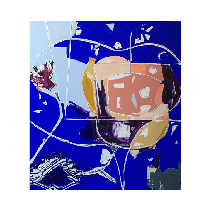 Heuga tiles, mustard feature wall and two swivel base chairs at Mills Ave