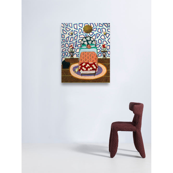 Blue chair and Floral