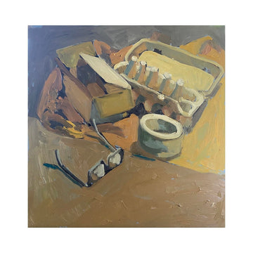 Still life with egg cartons