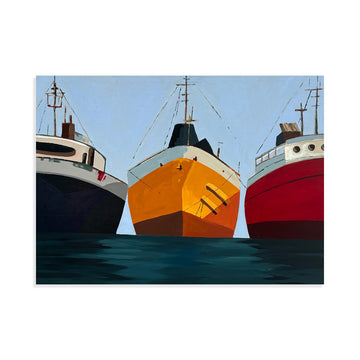 Three Fishing Boats in Port in Granada