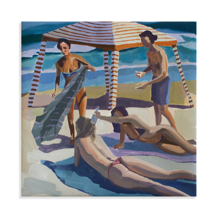 They rush to organise, agitated the newcomers as they wanted to ready themselves to laze away the day