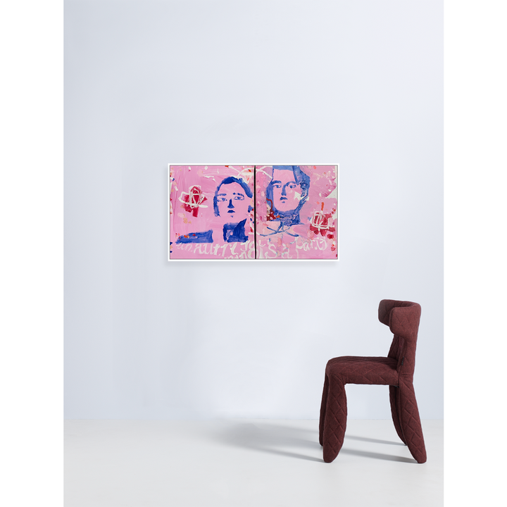 Just Another Pretty Face in Paris (diptych)
