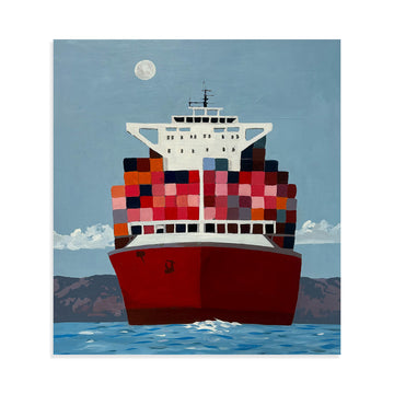 Container ship off Delaware