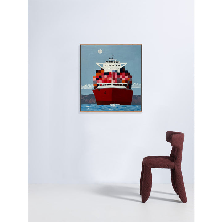 Container ship off Delaware