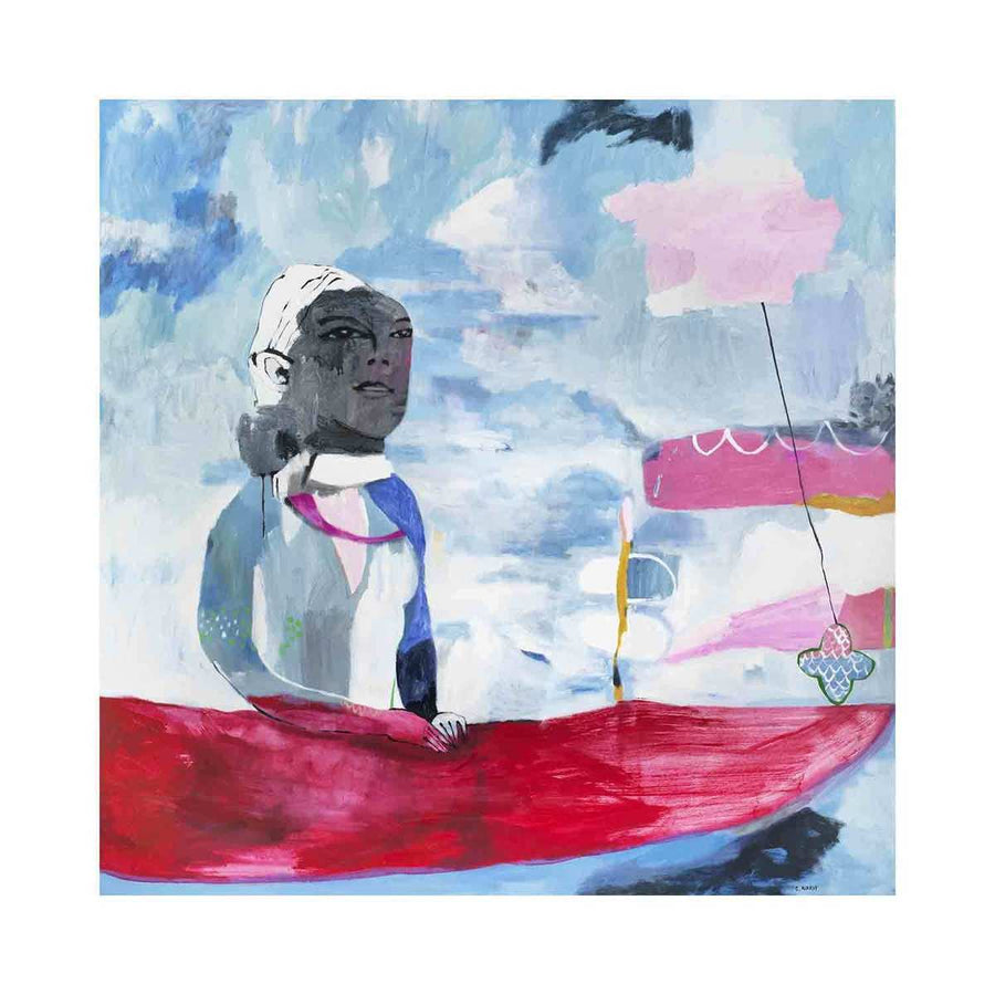 Girl On Boat With Gelato Cloud
